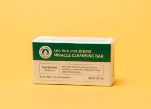 Green Tea Skin Clearing Soap on Yellow Background - Natural Acne Solution
